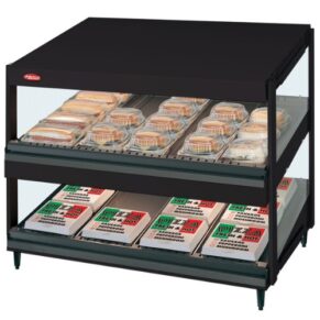 Hatco GRSDS-36D Black Glo-Ray 36-Inch Slanted Double Shelf - 120V