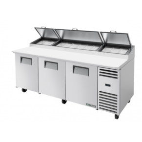 True TPP-AT-93-HC Solid Door Pizza Prep Table with Replacement Top and Hydrocarbon Chiller