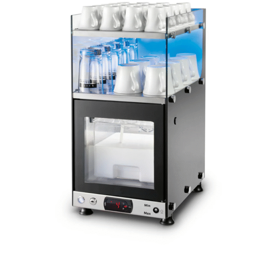 Vitrifrigo Glass Fridge + Cup Warmer