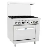 6 BURNERS GAS RANGE ON GAS OVEN (ATO-6B)