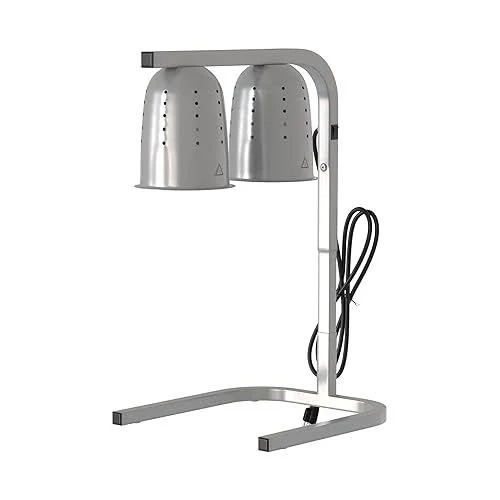 COMMERCIAL DUAL FOOD HEAT LAMP SILVER (DL2112-S)
